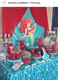 Ariel The Little Mermaid Dessert Table And Decor Kids Party Themes Little Girl Birthday Kids Party