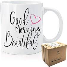 Thank you for filling me with your sweetness. Chien Chi Lili Good Morning Beautiful With Love Graphic Design Coffee Mug Funny Gifts Idea For Woman Lady Fashion Lover Cute Girl Her Mom Si