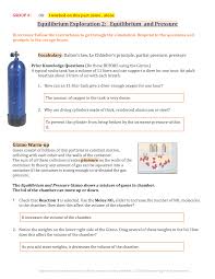 Click on collision theory gizmo. Solution Equilibrium And Pressure Answers And Questions Worksheet Studypool