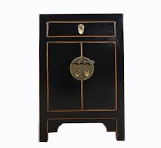Natsumi japanese scandinavian wooden oak bedside table with drawer. Chinese Chest Of Drawers China Nightstand Black With Natural Wood Edge Yajutang Mobel Gmbh
