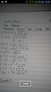 Tentukan Fungsi Domain Dan Range Brainly Co Id