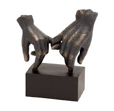 Dungan Polystone Hands On Base Sculpture Hand Statue Hand Sculpture Sculpture