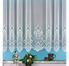 Amazon De Gardine Vorhang Store Aus Edlem Jacquard Mit Grosser Blumen Bordure Kurzstore Hxb 135 X Vorhange Gardinen Gardinen Vorhange
