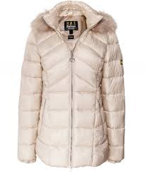 Barbour International Hampton Faux Fur Trim Quilted Jacket