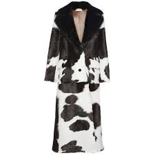 Black And White Polka Dot Fur Coat Marni Spotted Calf Hair Coat 8 570 Liked On Polyvore Featuring Outerwear Coats Polka Dot Coat Lapel Coat Long Brown Coat Clothes Design Long White Coat