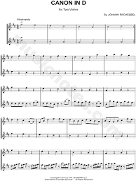 Johann Pachelbel Canon In D Violin Duet Sheet Music In D Major Download Print Free Violin Sheet Music Violin Music Violin Sheet Music