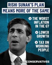 Rishi Sunak would hit working people with high taxes and fail to grow the  economy. A Labour government would immediately prioritise boosting economic  growth and fixing the Tory cost of living crisis.