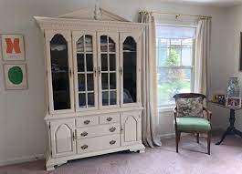 A dining room hutch or butler's pantry cabinet holds heavy loads and is opened and closed often so it needs to be built with solid hardwood by skilled craftsmen to last a long time. Dining Room China Cabinet Repurposed Atticmag