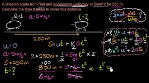 Using Equations Of Motion 1 Step Numerical Video Khan Academy