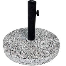Go with a stand in tan or gray to let a colorful canopy take center stage. Summerville 46lb Patio Umbrella Base Outdoor Granite Umbrella Base Stand Heavy Duty Round Market Umbrella 17 7 Patiofurnishing Com