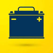 Blue Car Battery Icon Isolated On Yellow Background Accumulator Battery Energy Sponsored Battery Icon Blue Car A Battery Icon Car Battery Blue Car