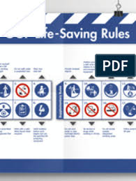· do not begin work in a confined space without having a procedure appropriate to that space. Life Saving Rules A1 Poster Safety