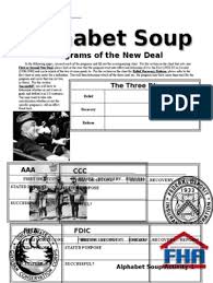 Alphabet soup of the new deal. New Deal Alphabet Soup Worksheet Pdf New Deal The United States