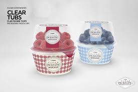 Create packaging mockups in seconds! Clear Tubs Flat Or Dome Lid Mockup Clear Container Packaging Mockup Clear Plastic Containers