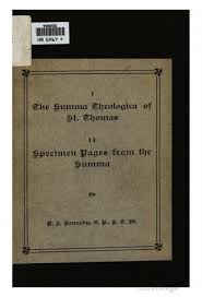 I The Summa Theologica Of St Thomas Ii Specimen Pages