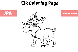 This article created on the june 8, 2021, by alisha legerstee. Coloring Book Page For Kids Elk Graphic By Mybeautifulfiles Creative Fabrica