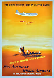 Edward Mcknight Kauffer Original Pan Am Advertising Poster By E Mcknight Kauffer Ship By Clipper Cargo Vintage Airline Posters Vintage Airlines Vintage Posters