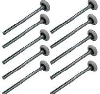 The ROP Shop | (10) Puerta de garaje Ruedas de rodillo de nailon de 2  pulgadas con tapa eje de 7 pulgadas, 13 rodamientos de bolas sellados