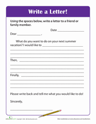 Letter Writing For Kids Worksheet Education Com Letter Writing For Kids Letter Writing Worksheets Informal Letter Writing