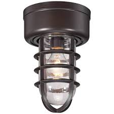 John Timberland Nautical Outdoor Ceiling Light Fixture Bronze Cage 10 3 4 Clear Glass Damp Rated For Porch Patio Entryway Target