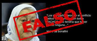 Nosotras deseamos que se queme vivo en el infierno. No Hay Registros De Que Hebe De Bonafini Haya Dicho Que Los Que Participaron En La Guerra De Malvinas Eran Todos Fachos Chequeado
