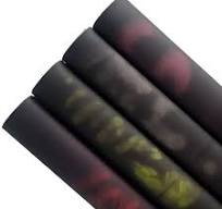 4pcs Thermochromic Color Change with Heat PU Faux Leather Material, Thermosensitive Temperature Change Heat Reactive Black to Colored Synthetic Faux L