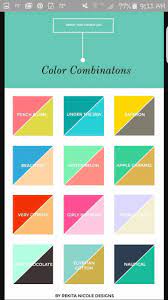 So if we are choosing 3 patterns to go together we are going to choose one of each: Decorating With Color 9 Designer Color Palettes Color Psychology Color Combinations Color Combos