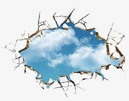 Cubos De Pared Rota En El Cielo Abstract Tree Painting Break Wall Black Background Wallpaper