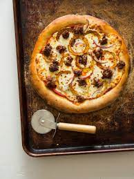 Roasted Delicata And Spicy Italian Sausage Pizza Spoon Fork Bacon Recipe Italian Sausage Pizza Italian Sausage Sausage Pizza