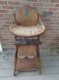 Antique Wooden Baby High Chair Converts Into Play Toy Chair Etsy Wooden Baby High Chair Vintage High Chairs Baby High Chair