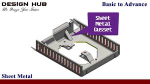 Sheet Metal Design Project Part 2 Sheet Metal Gusset Design Youtube