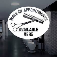 Photos, location and phone number, working hours that's not all though. Walk In Appointments Vinyl Window Sticker Decal Barbers Hair Salon Ebay Cosmetology Careers Cosmetology Beauty Shop Decor