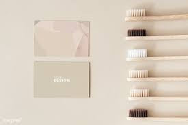 Download Premium Psd Of Bamboo Toothbrushes And Design Card Mockup 2258527 Card Design Business Card Design Minimal Bamboo Toothbrush