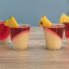 Miami Vice Jello Shots Tipsy Bartender Recipe Jello Shot Recipes Shot Recipes Jello Shots