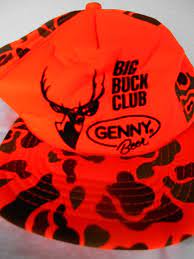 Big Buck Club Orange Foam Snapback Hat Genny Beer Camo Deer Huntinging Snapback Hats Camo Deer Big Bucks
