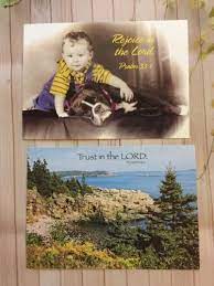 Lot Of 2 Lawson Falle Bible Versus Post Cards Collectible Nos Post Cards Cards Vintage Cards