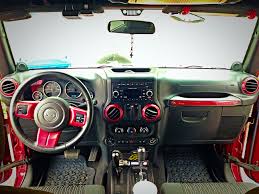 Diy Red Accents For Jeep Wrangler Find Your Mopar Paint At Quadratec Com And Rugged Ridge Steering Wheel Trim At Jeep Wrangler Diy Red Jeep Wrangler Red Jeep