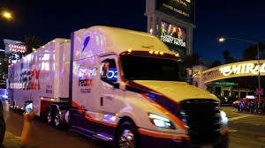 Nascar fans can see their favorite drivers' haulers drive down the las vegas strip beginning at 6 p.m. Nascar 2019 Hauler Parade On The Las Vegas Strip Youtube