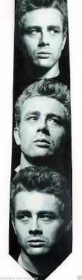 Men's Film Neck Tie Ralph Marlin James Dean Actor Movie Star Black Necktie