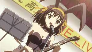 god knows the melancholy of haruhi suzumiya 涼宮ハルヒの憂鬱 ﾍﾞｰｽ 演奏 ハルヒ アニメキャラ 京都アニメーション