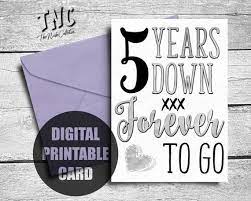 5 Year Anniversary Card Printable Happy 5th Anniversary Card Etsy Anniversary Cards Wedding Anniversary Cards Love Anniversary