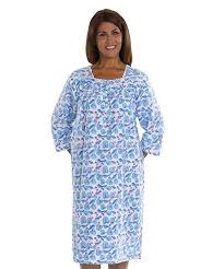 Hospital Gowns Womens Flannel Hospital Patient Gowns Flanelette Open Back Nightgowns Easy Caregiver Dressin Flannel Women Adaptive Clothing Hospital Gown