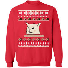 On october 13th, 2019, facebook user kucingmenangid posted a remix video of the woman yelling at cat meme that places the cat thurston waffles in smudge's place. Cat Meme Woman Yelling At Table Christmas Sweater