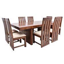 Sheesham dining table and chairs. Brown Sheesham Wood 8 Seater Dining Table Set For Home Size 6x4 Feet Rs 38000 Set Id 22000706912
