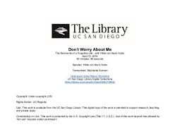 Don't Worry About Me": The Remnants of a Forgotten Life