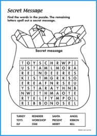 Printable christmas word search for kids & adults. Secret Message Christmas Worksheet Maple Leaf Learning Library