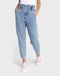 Riachuelo Calca Jeans Paper Bag Denim Claro