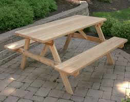 Browse our cedar catalog classic outdoor cedar furniture. Cedar Wood Park Style Picnic Table W Attached Benches