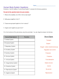 This worksheet can be can be used for practice, review, assessment, homework, and test preparation. Body Systems Worksheet Pdf Human Body Zoology