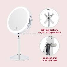 Rechargeable metal makeup mirror with led lights 1X/5X Magnifying mirror 3  color lights, metal makeup mirror metal makeup mirror led led metal makeup  mirror with lights - Buy China makeup mirror on
